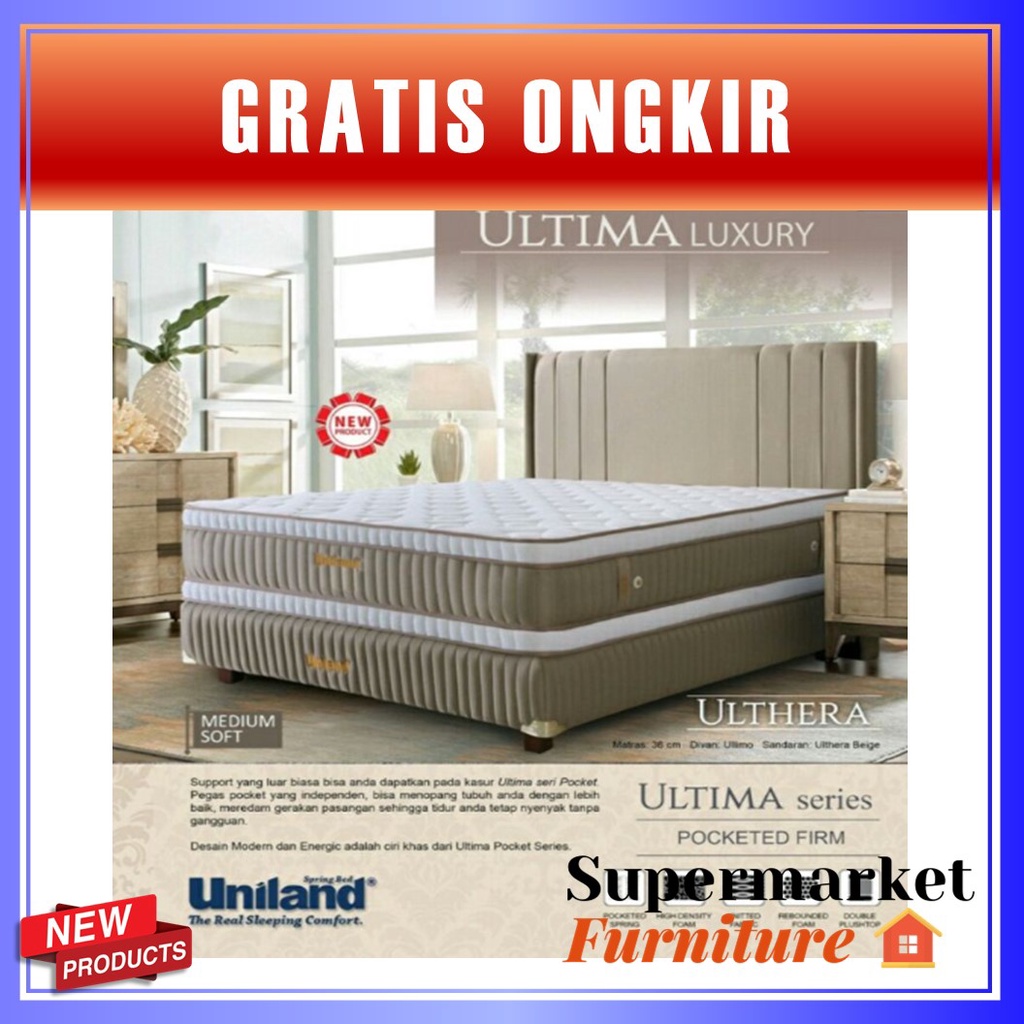 Uniland SPRINGBED FULL SET UNILAND ULTIMA POCKET DOUBLE PLUSHTOP