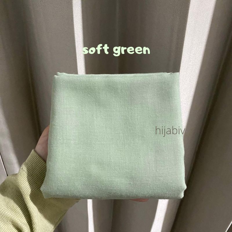 SEGI EMPAT PARIS PREMIUM FINISHING JAHIT TEPI ANTI LETOY (FREE POUCH)-PREMIUM SOFT GREEN