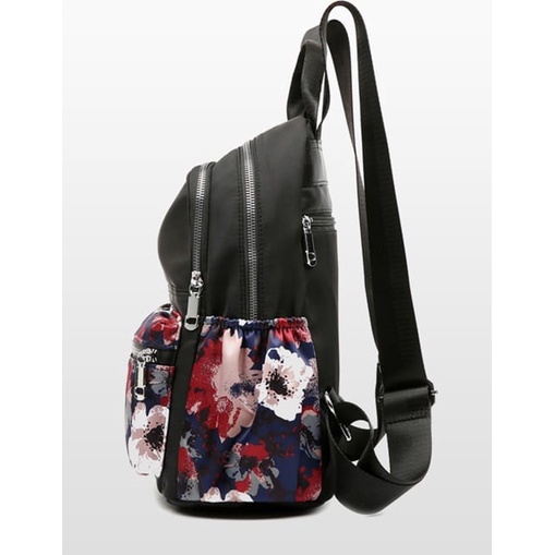 RANSEL WANITA IMPORT CHIBAO MOTIF HITAM 7377#