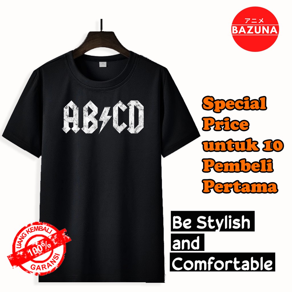 Jual Baju Kaos Distro Kata Kata Plesetan Band Abcd Keren Pria Wanita Ukuran S M L Xl Xxl