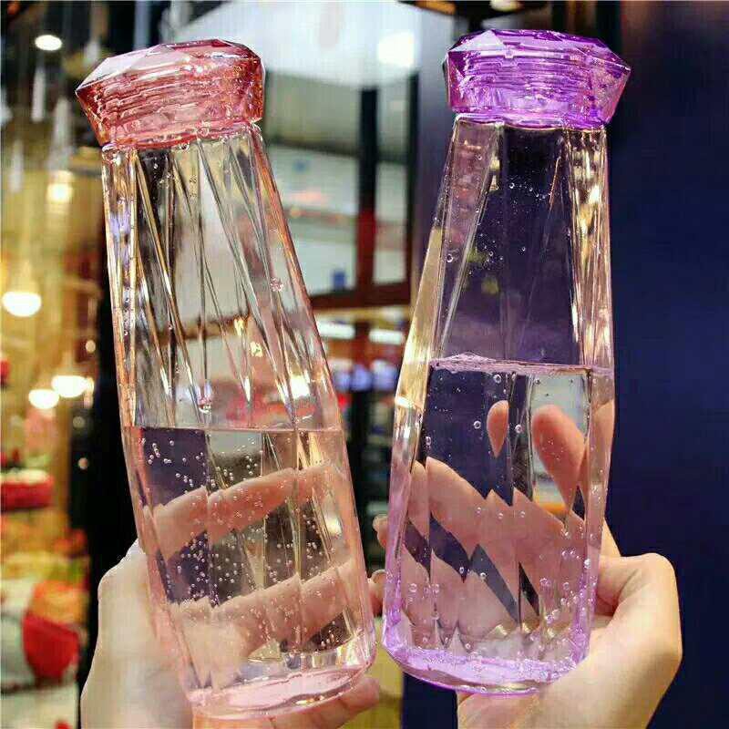 BEST SELLER!! BOTOL KACA MINUM DIAMOND KRISTAL KAPASITAS 300ML BOTTLE