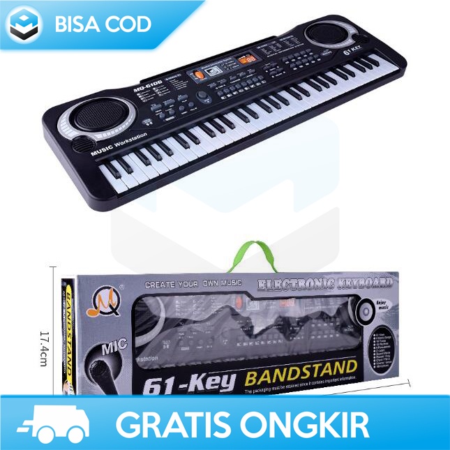 KEYBOARD PIANO ELEKTRIK DIGITAL ORI BY TAFFSTUDIO MQ-6106 WITH 61 KEYS