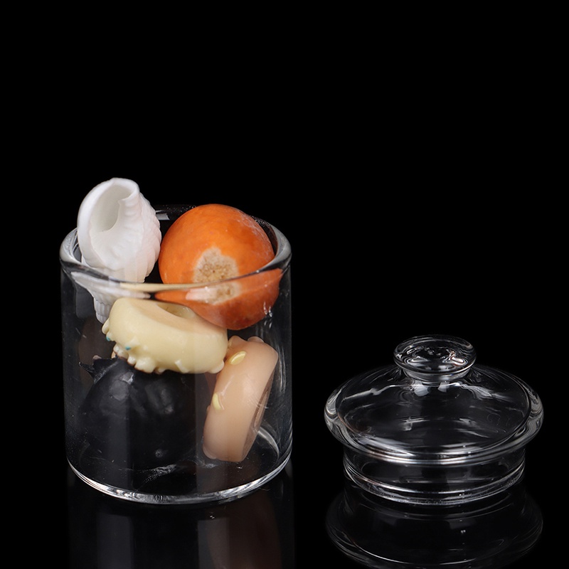 Toples Permen Mini Bahan Kaca Borosilikat Untuk Rumah Boneka
