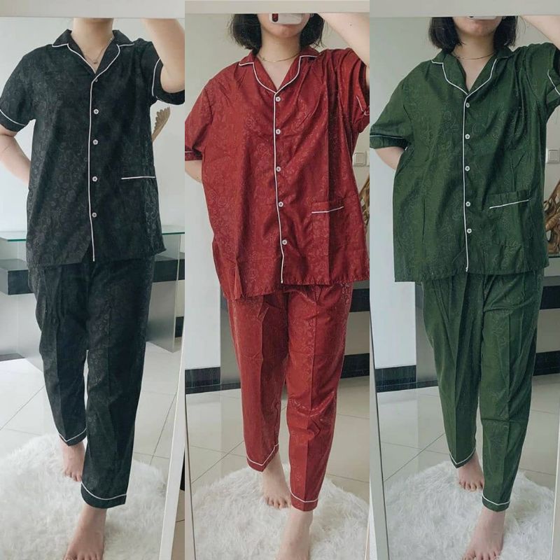 Baju Tidur Wanita / Piyama Wanita Tie Dye Set Motif Kekinian-2