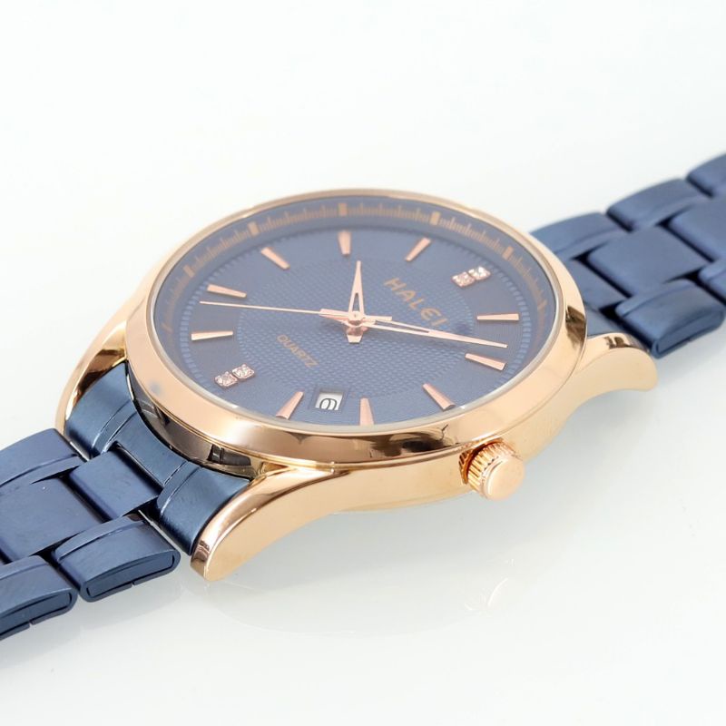 Halei 569 Jam Tangan Pria & Wanita Couple Halei 569 Tanggal Aktif Stainless Original