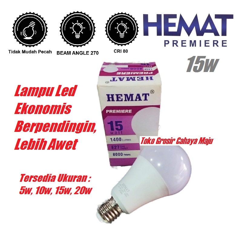 Lampu LED 15w 15 watt Hemat Premiere