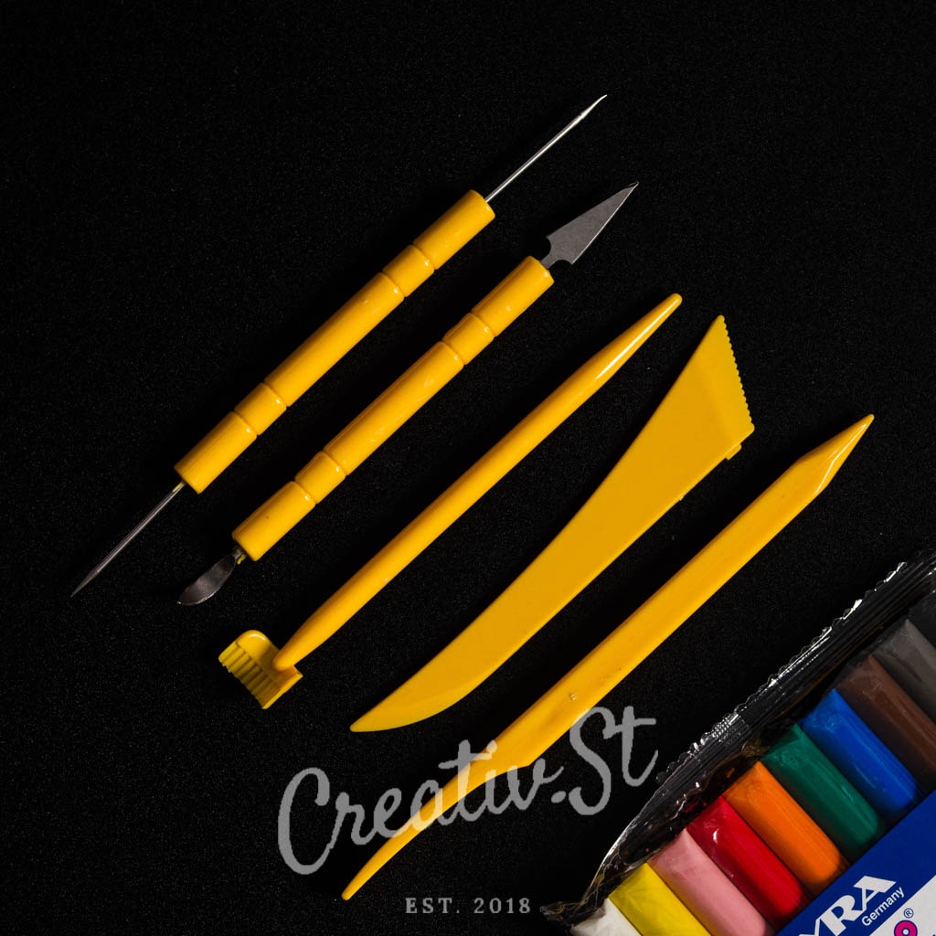 

V-TEC Clay Knife Plastik Pisau Ukir Doff Kuning Vt 23A/5 Vt-23A/5 Tool Set Pottery Sculpting