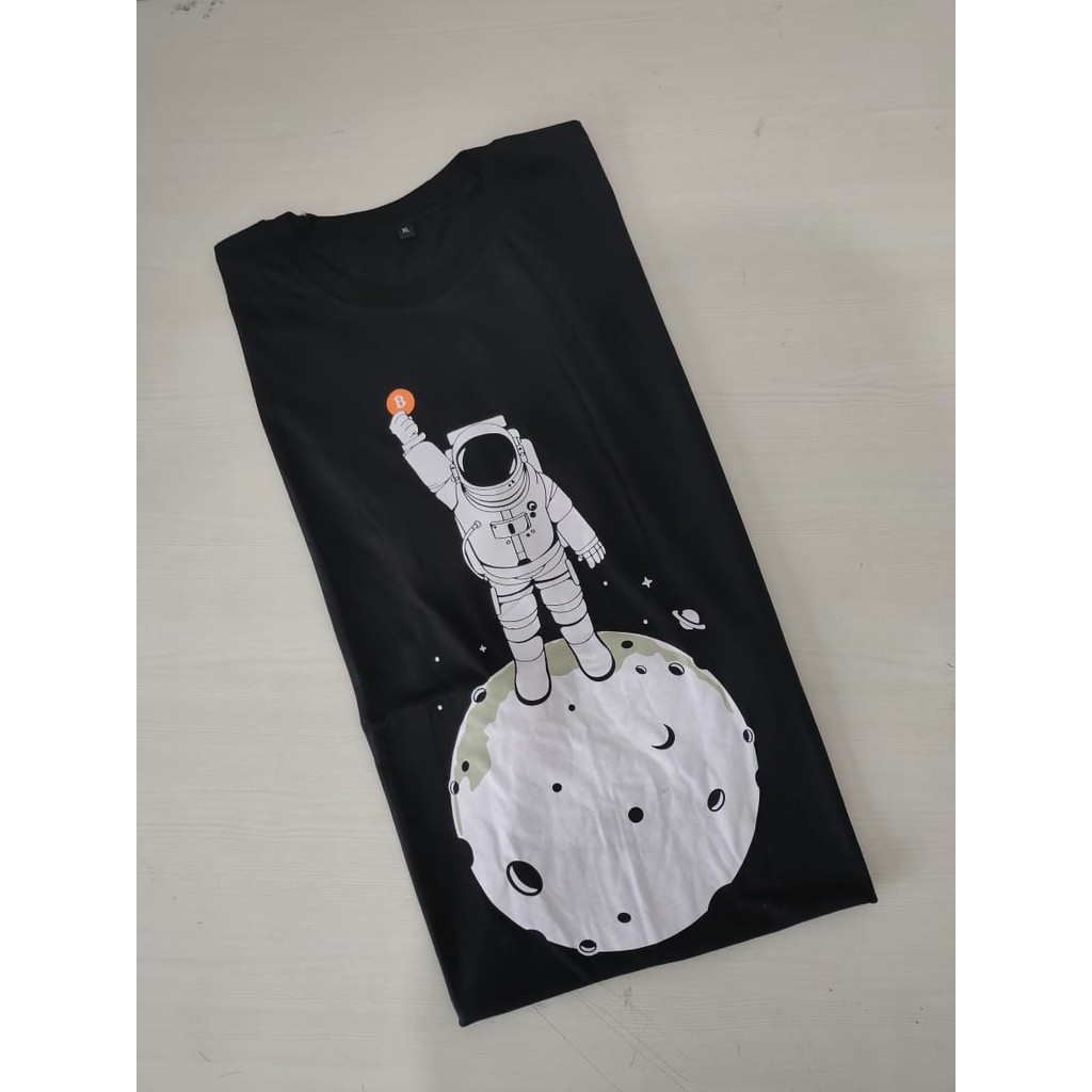 Kaos murah Kaos distro murah baju  distro pria t-shirt murah combed30s astro big coins hitam