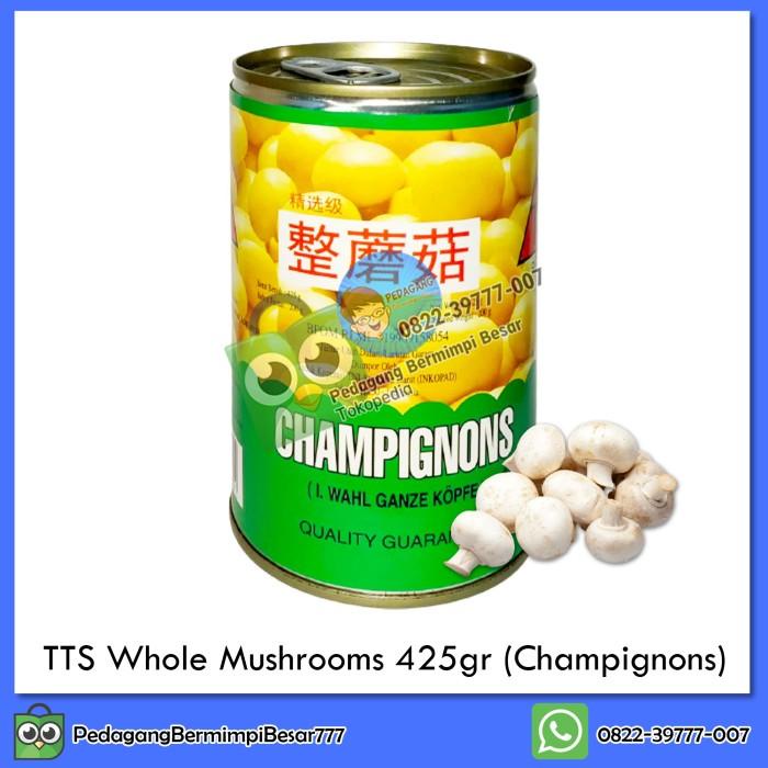 

TTS Whole Mushrooms 425gr | Jamur Kancing Kaleng | Jamur Champignons Best Seller