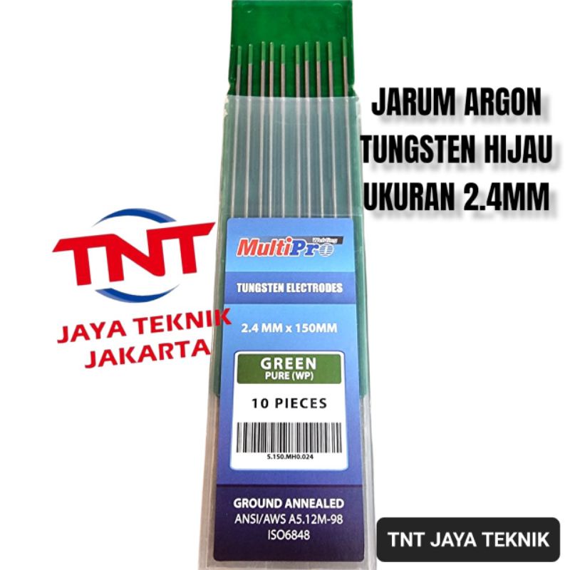 JARUM LAS ARGON HIJAU 2.4MM / KAWAT LAS TUNGSTEN ARGON HIJAU 2.4 MM