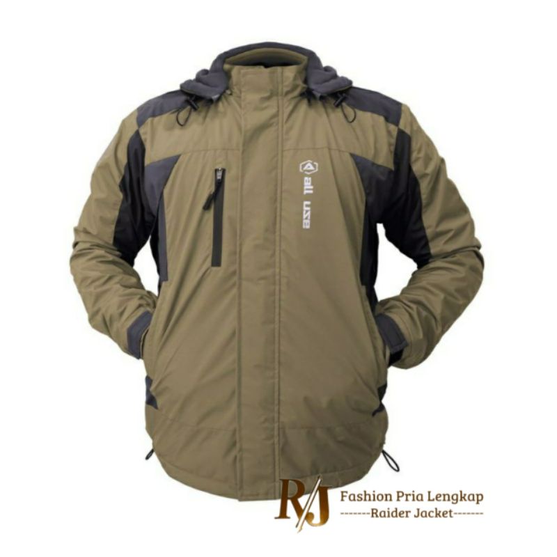 JAKET OUTDOOR ALL USE ANTI AIR ORIGINAL ARMY MIX GREY JUMBO JAKET GUNUNG PRIA BIG SIZE TERLARIS