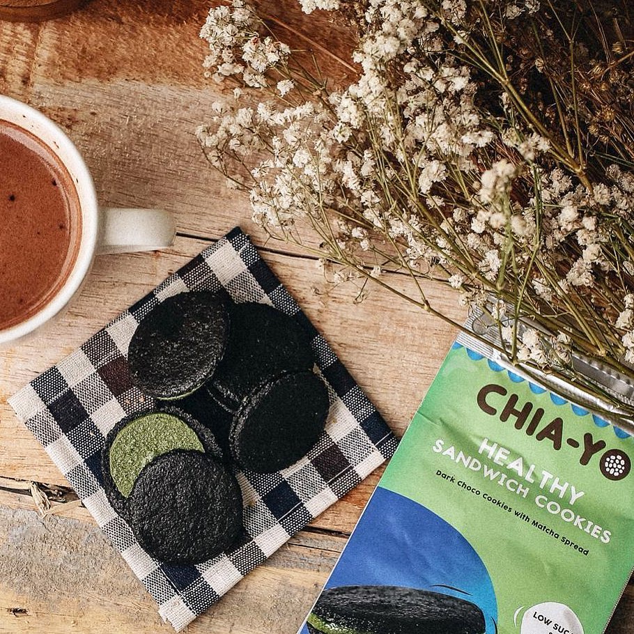 CHIAYO SANDWICH HEALTHY COOKIES HIGH FIBER | SNACK SEHAT RED VELVET CHOCO COFFEE MATCHA