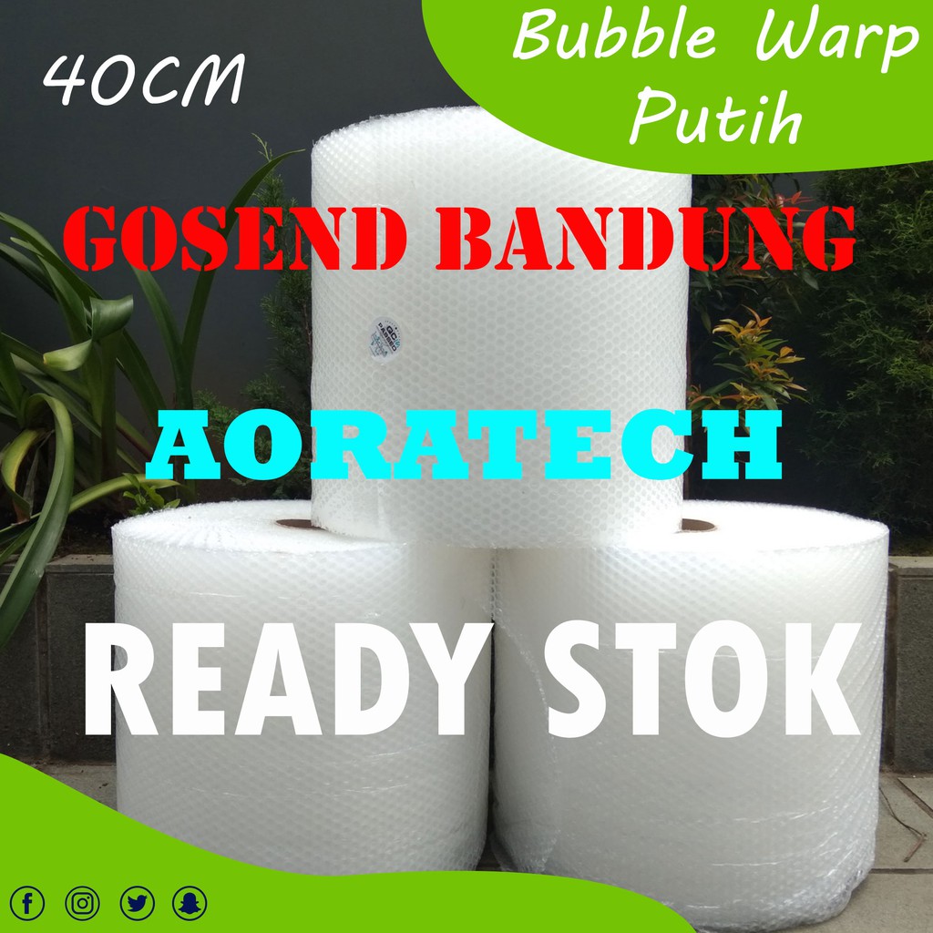 Bubble Wrap / buble wrap / plastik pembungkus warna putih 40cm ready stok Bandung