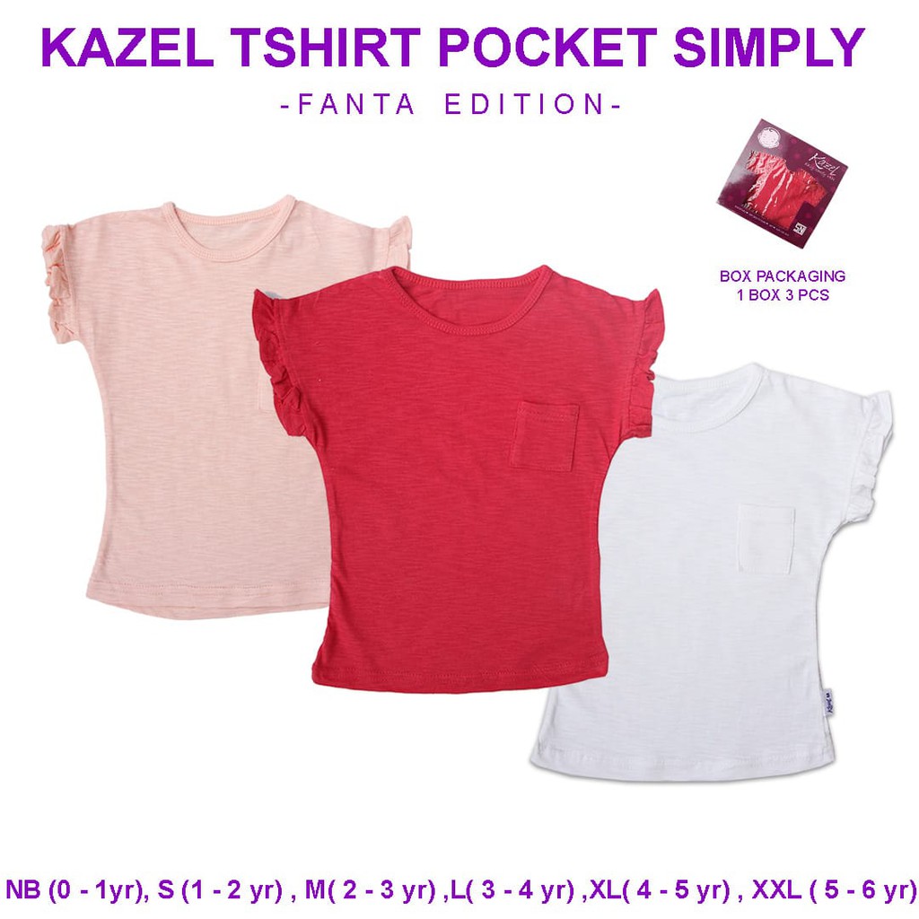 3pcs Kazel Tshirt Pocket Simply Fanta Edition CBKS