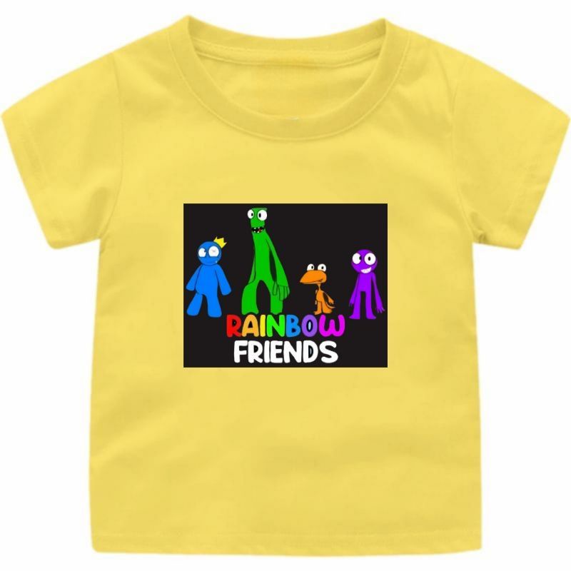 BAJU VIRAL  KAOS  ATASAN ANAK CEWEK COWOK VIRAL RAINBOW FRIENDS 1-12TAHUN