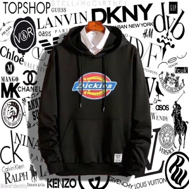 Jaket Sweater Hoodie Pria Wanita Unisex Dickies Hitam Murah