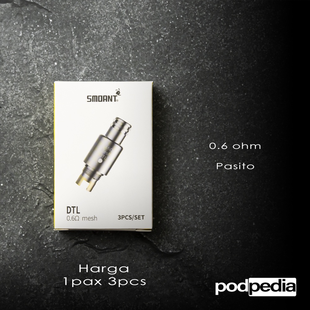 Smoant PASITO DTL 0.6 ohm Mesh MTL 1.4 ohm Coil Authentic