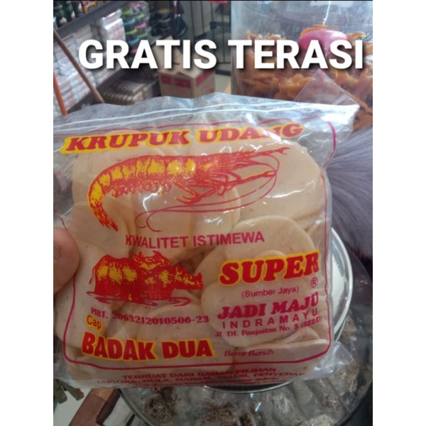 

Krupuk Udang Super Badak Dua 500gram Sedang ENAK GRATIS TERASI