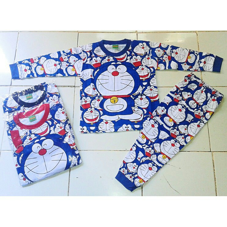 Setelan baju tidur anak doraemon
