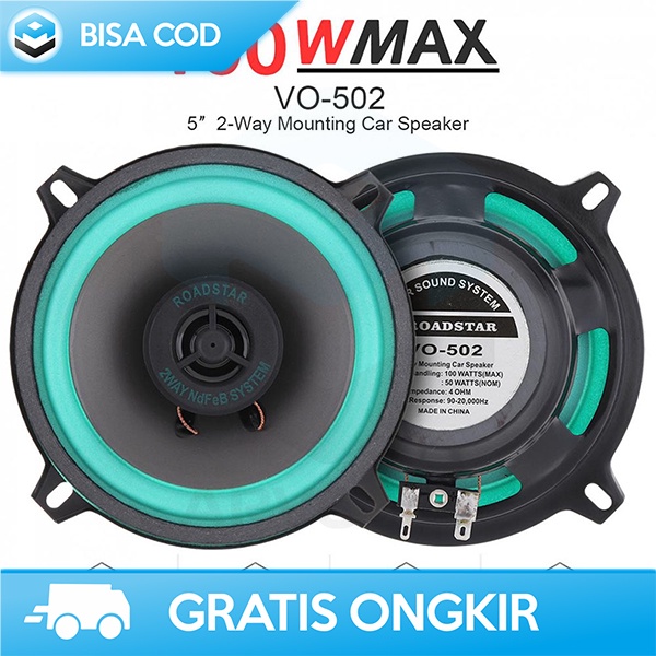 SPEAKER SUBWOOFER SPEKER MOBIL HIFI TAFFSTUDIO 5 INCH 1PCS 100WATT 12V