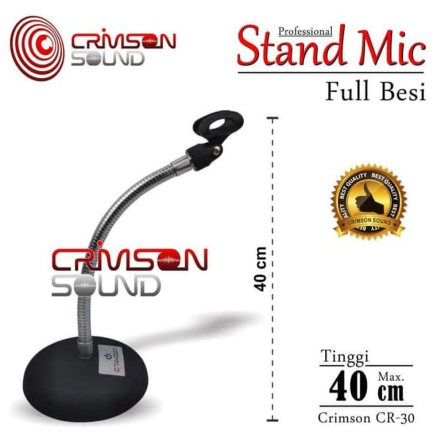 STAND MIC MEJA DESK CRIMSON CR-30 TINGGI 40 CM