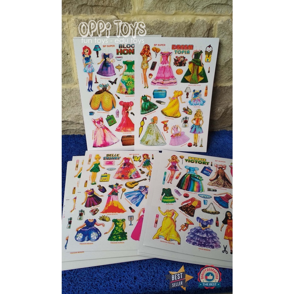 Mainan Anak Paperdoll Bongkar Pasang (Besar) - Boneka Kertas Jadul Jaman Dulu 90an BP Super Jumbo