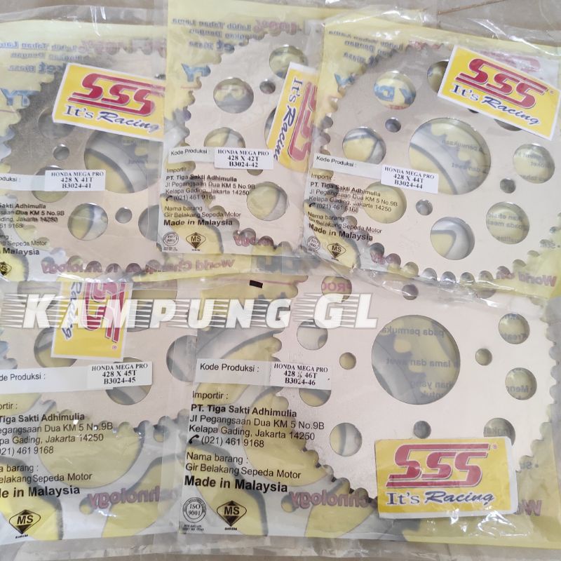 Neo Gear Belakang SSS 428 41 42 43 44 45 46 47 48 49 CB 150R CBR 150R Megapro Tiger Verza Sonic150