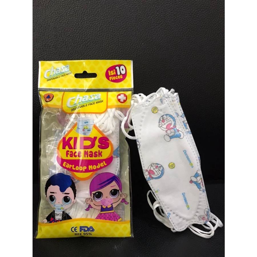 Masker Anak KF94 Motif Chasa Necare 3D Evo Stereoscopic Fish isi 10pc