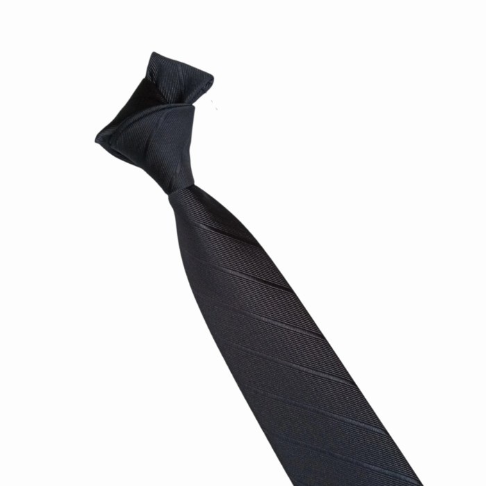 DASI dasi hitam polos dasi hitam berserat dasi kantor pria hitam panjang - HM 05 (M6D6) Dasi ospek D