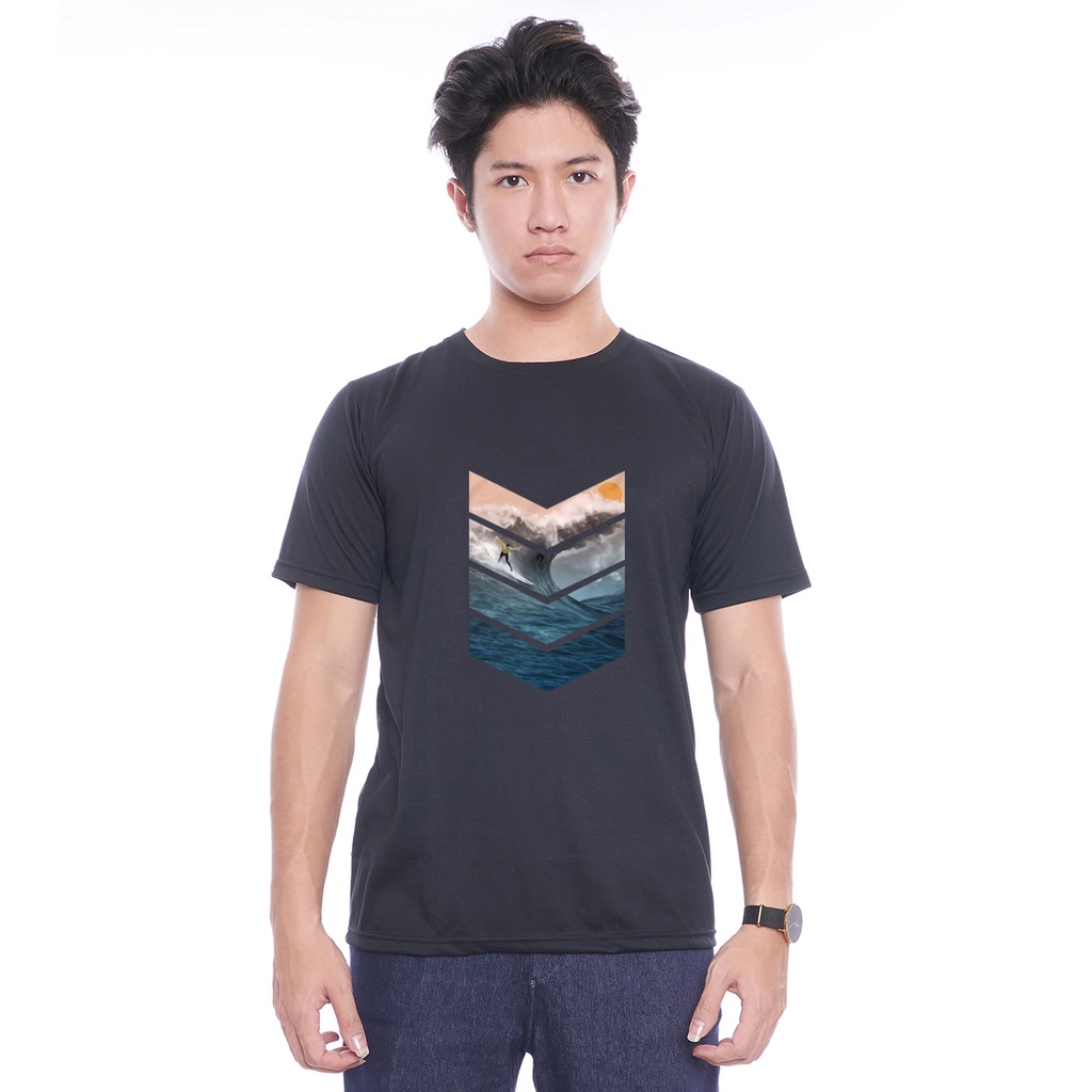 Kaos Oblong Pendek Gambar Surfing