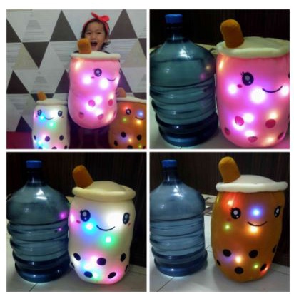 Boneka boba LED|boneka boba|mainan boneka es boba|Boneka boba LED jumbo|Boba jumbo|Mainan boba junbo