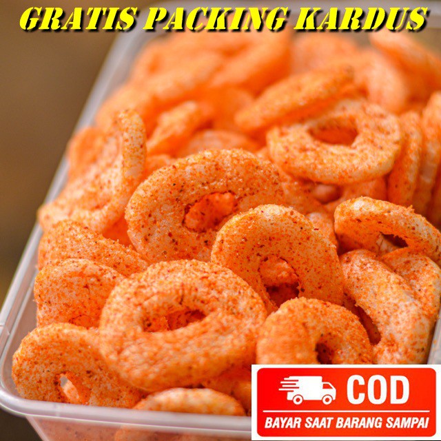 

Makanan ringan Ring Pedas [ 5000an ] 80 gram snack kiloan cemilan jajanan kue kering