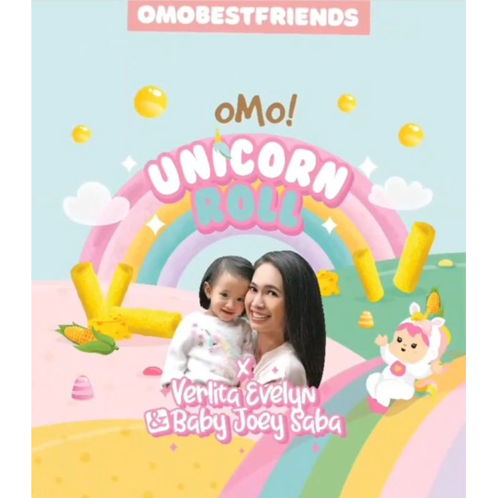 OMO Unicorn Roll / OMO! Healthy Snack / Omo ! Snack Cemilan Sehat Bayi 12 bulan+