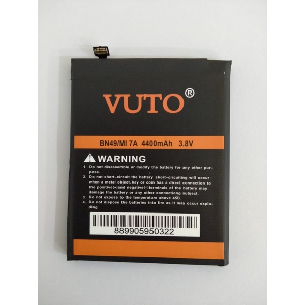 Battery Batere Batre Baterai Double Power Vuto Redmi 7A BN49 BN-49 BN 49