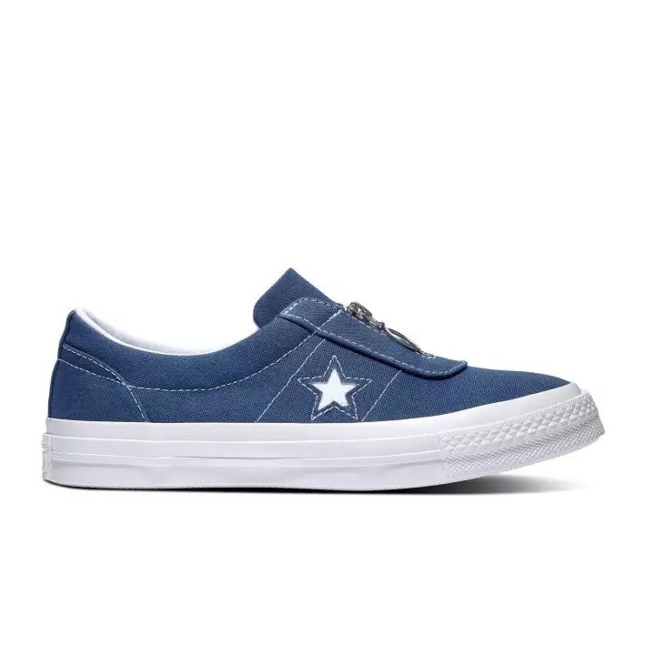 converse navy slip on