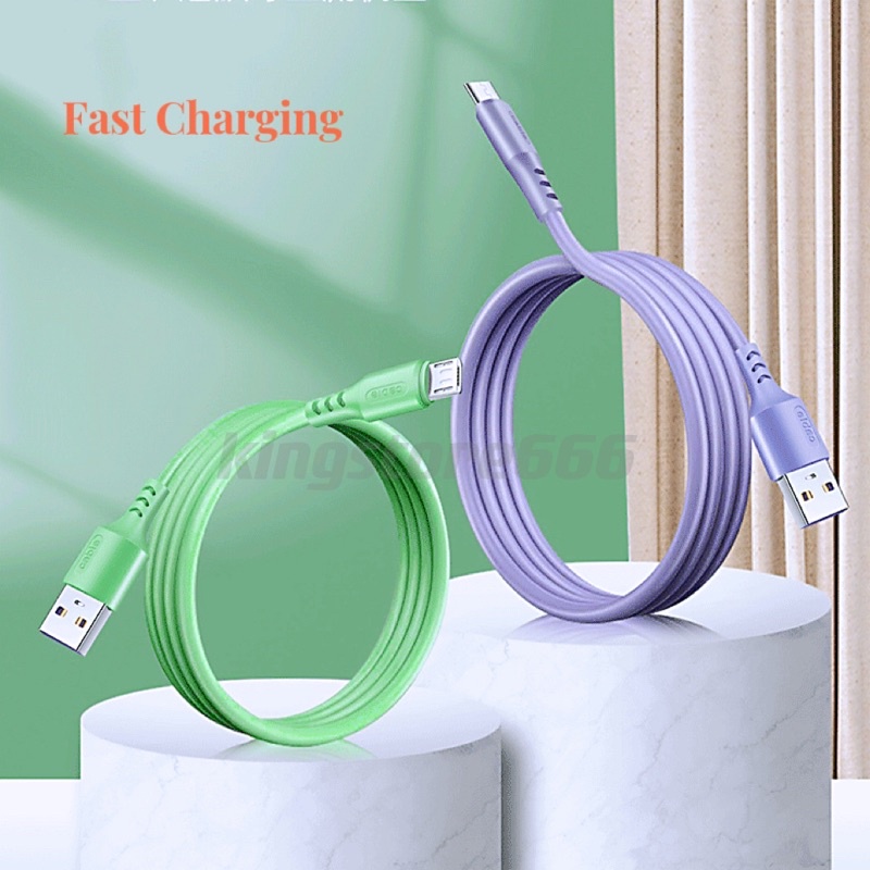 Kabel Data Macaron D6 Usb Micro &amp; Type c Fast Charging