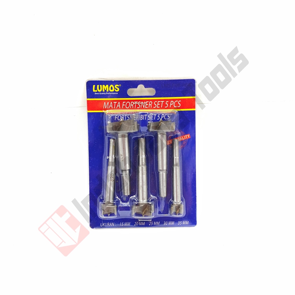 LUMOS Forstner Bit Set 5 Pcs - Mata Bor Kayu Engsel Sendok Laci Auger