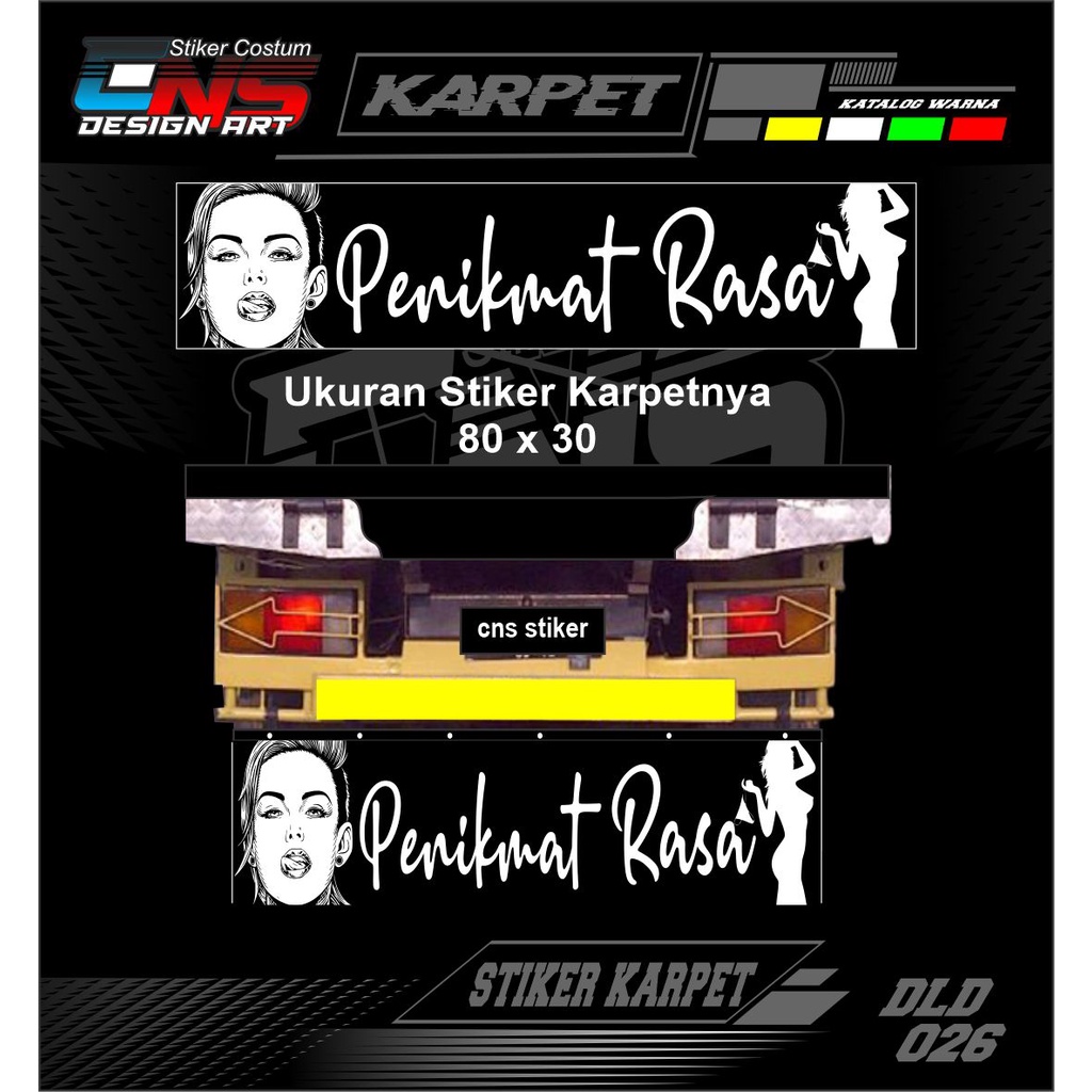Stiker Karpet Truk Stiker Print Bahan Nyala Menyala Ukuran 80 x 30 Stiker Cutting Stiker Karpet Lump