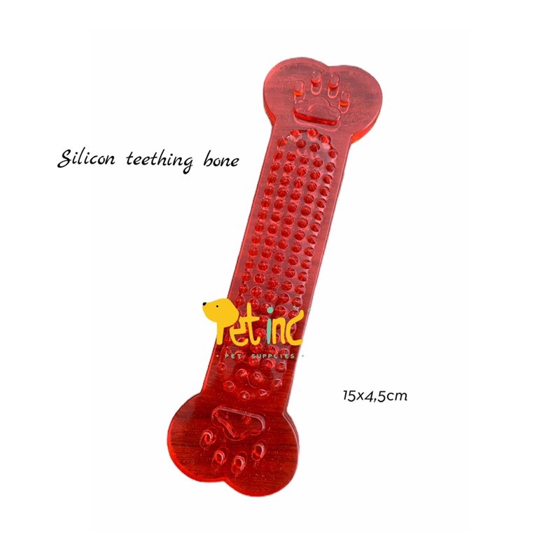 Dog silicon teething bone