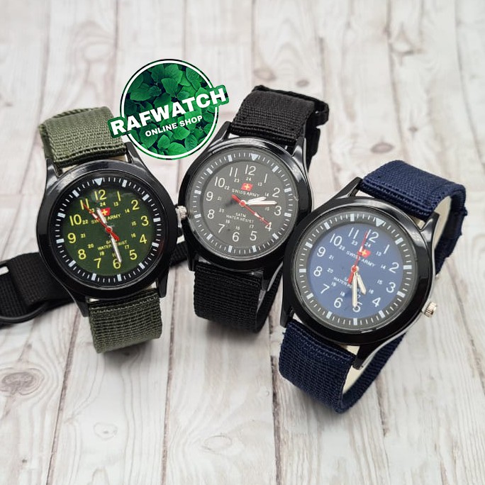 JAM TANGAN PRIA KANVAS STRAP SAA CASUAL WATCH UKURAN PRIA