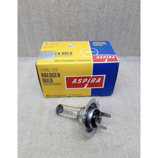 BOHLAM LAMPU DEPAN H7 KUNING NINJA 250 / NINJA 250 FI  / BAJAJ PULSAR MERK ASPIRA