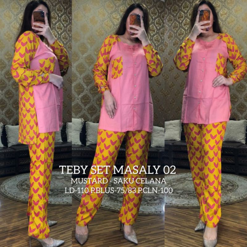 Daster Arab Teby MASALY Daily One Set pajamas Rayon Motif