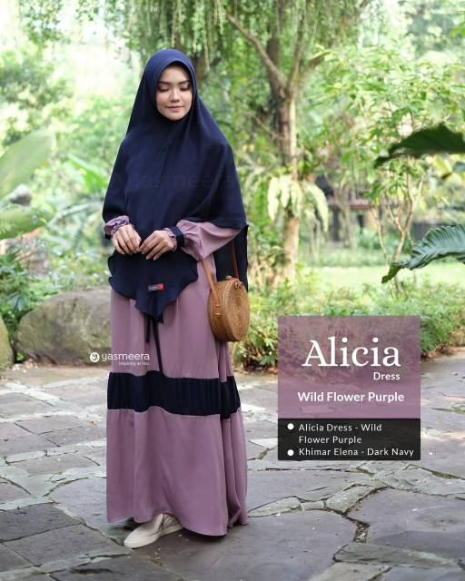 Gamis crepe / Alicia dress ori Yasmeera