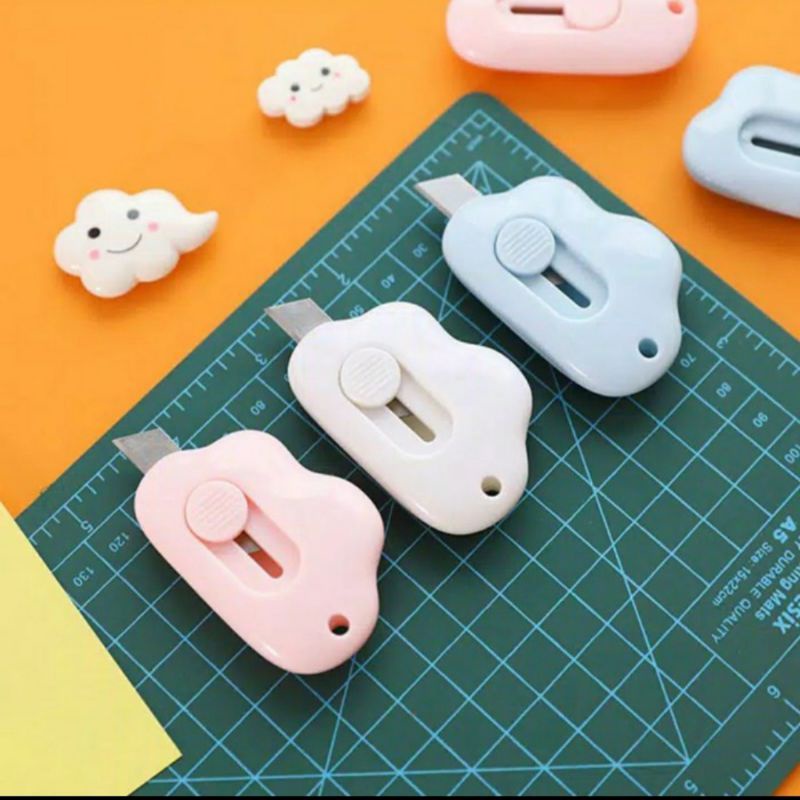 

cutter mini awan mini cutter awan biru muda pink putih