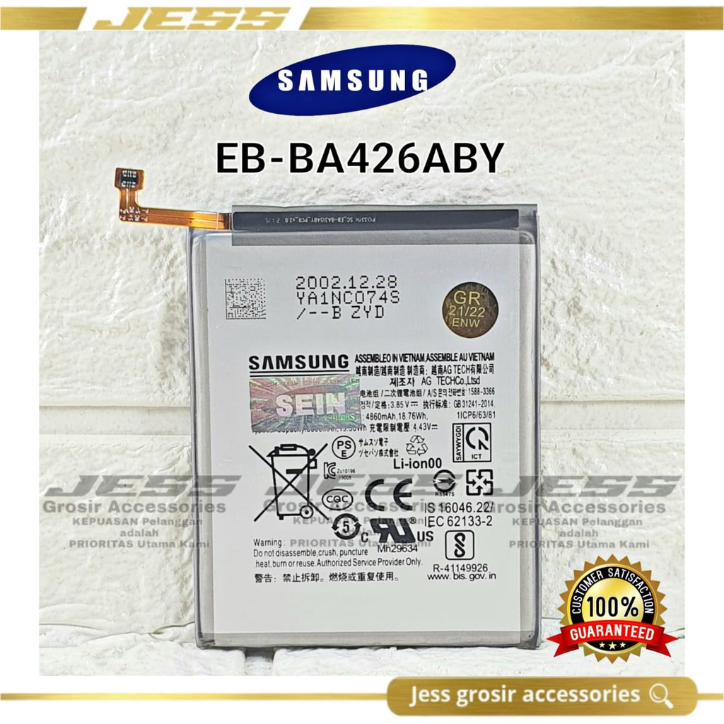 Baterai Original Samsung Galaxy A72 5G , A726 , SM-A726B Kode Battery EB-BA426ABY