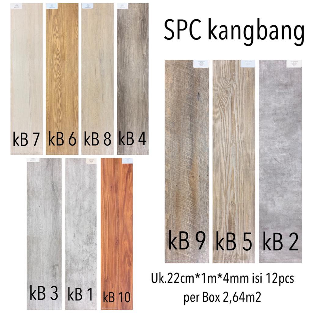 Vinyl Lantai SPC Motif Kayu dan Semen ( KANGBANG ) 4 mm
