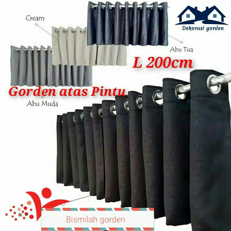 GORDEN ATAS PINTU/PONI GORDEN ATAS PINTU  lebar 200cm