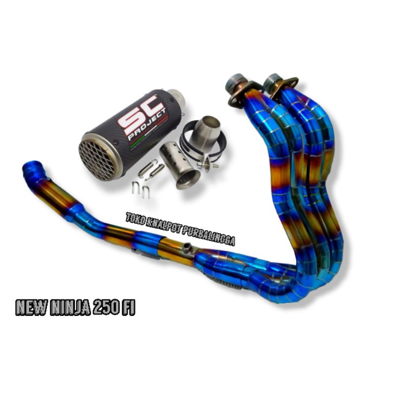 KNALPOT SC PROJECT CARBON IMPORT FULLSYSTEM NINJA 250 FI OLD NINJA KARBU NINJA NEW CBR250RR KAWASAKI