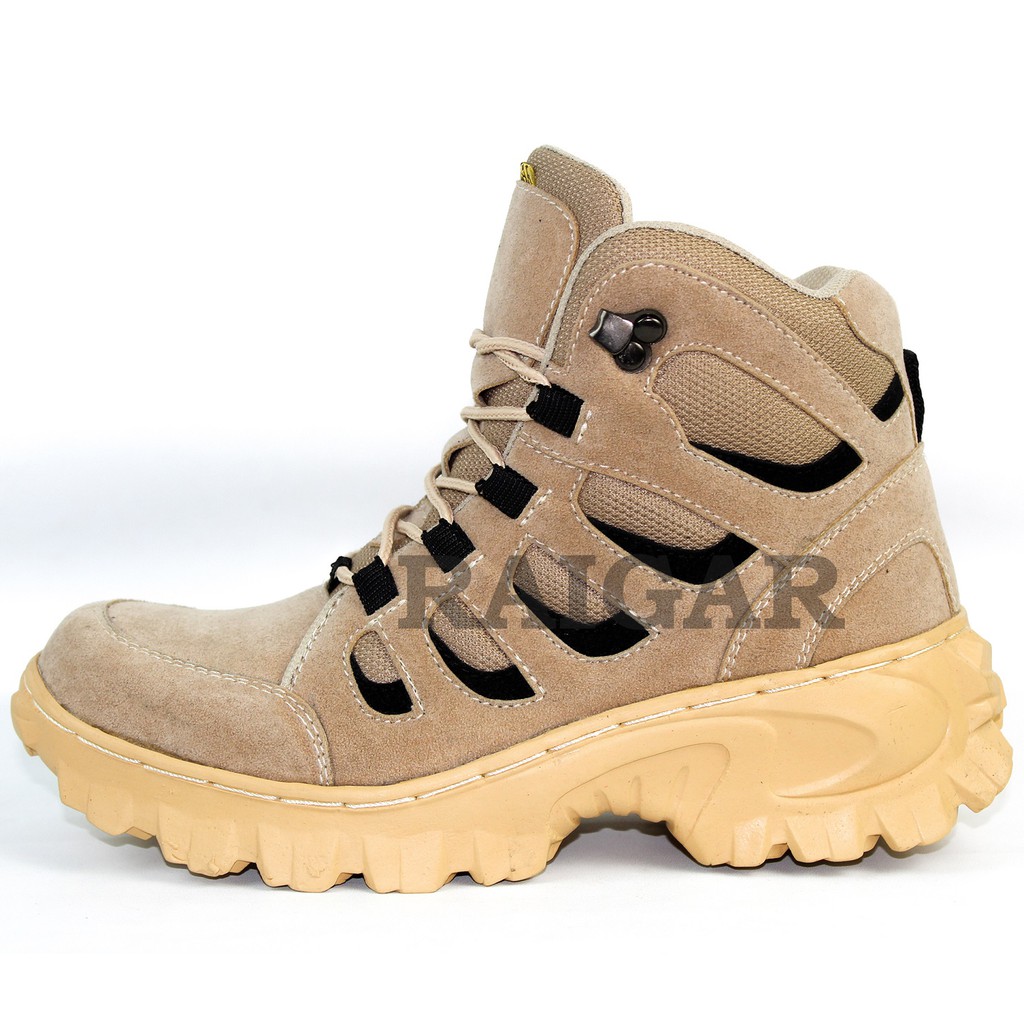 Raigar Tiger Sepatu Pria Boots Safety Ujung Besi Original 6 inci Keren Murah Outdoor Adventur