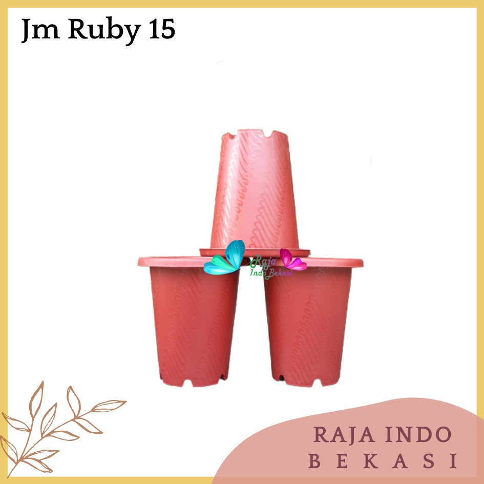 Pot Bunga Jm Ruby 15 Coklat Merah Bata Motif Astor Uk Mirip Pot Yogap 15  17 18 19 Grosir Murah